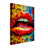 Oil Lips Canvas Print - WallLumi Canvases