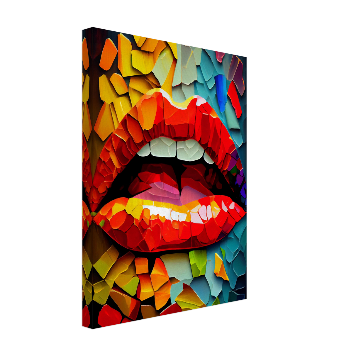 Oil Lips Canvas Print - WallLumi Canvases