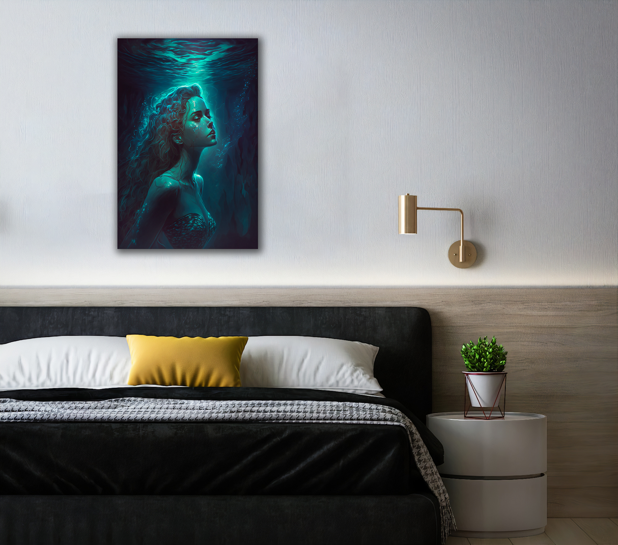 Aquatic Enchantress Canvas Print - WallLumi Canvases
