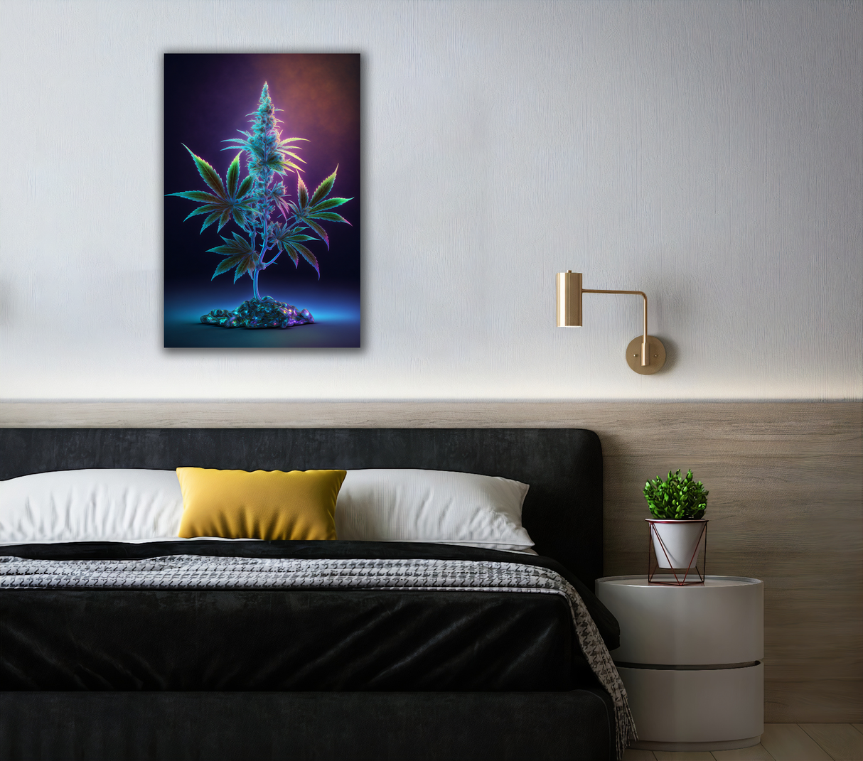 Crystalized Cannabis Canvas Print - WallLumi Canvases