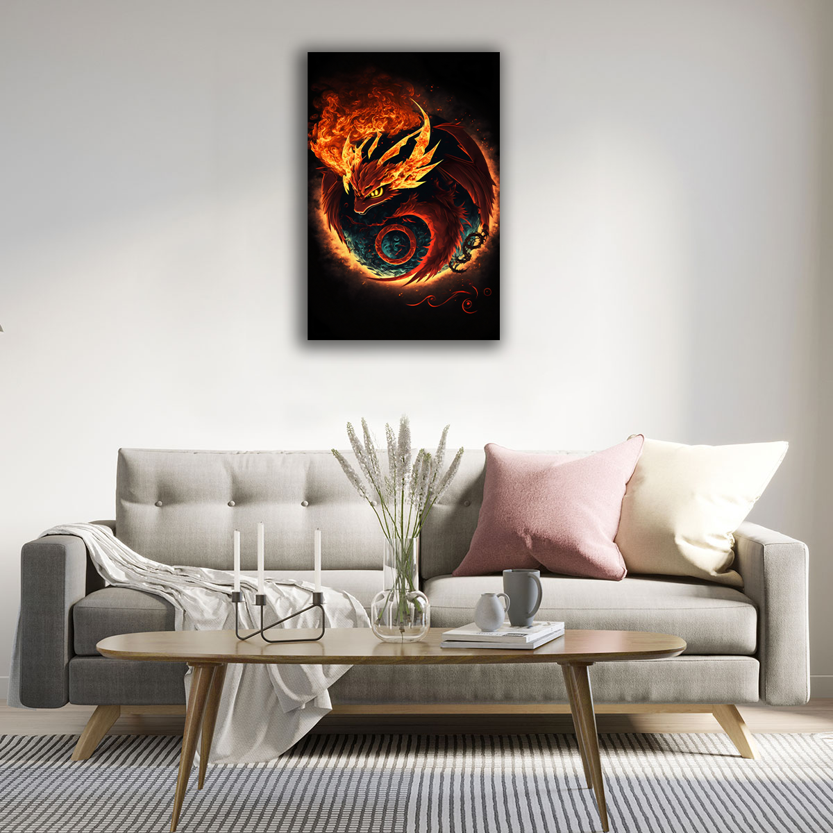 Fire Type Evolution Canvas Print - WallLumi Canvases