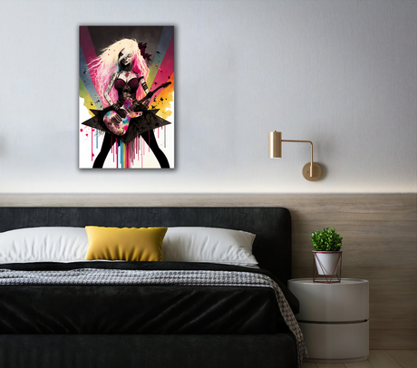 Glamorous Guitar Hero Canvas Print - WallLumi Canvases