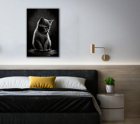 Melancholic Kitten Canvas Print - WallLumi Canvases
