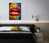 Oil Lips Canvas Print - WallLumi Canvases