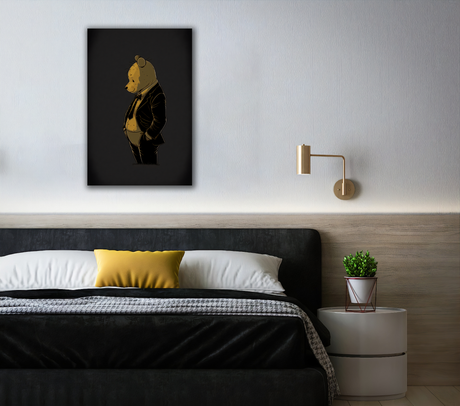 Pooh In A Suit Canvas Print - WallLumi Canvases