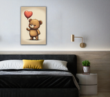 Teddy's Love Canvas Print - WallLumi Canvases