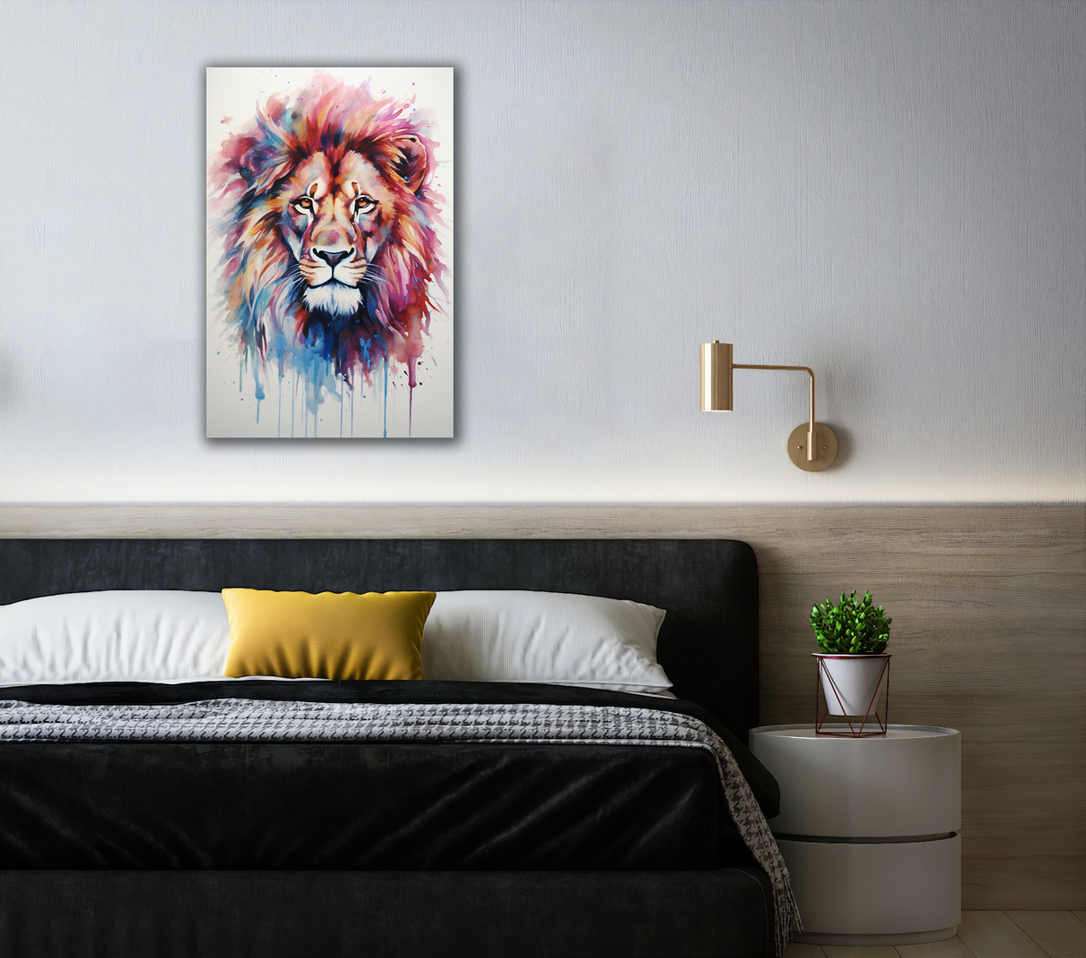 Lion in Watercolor