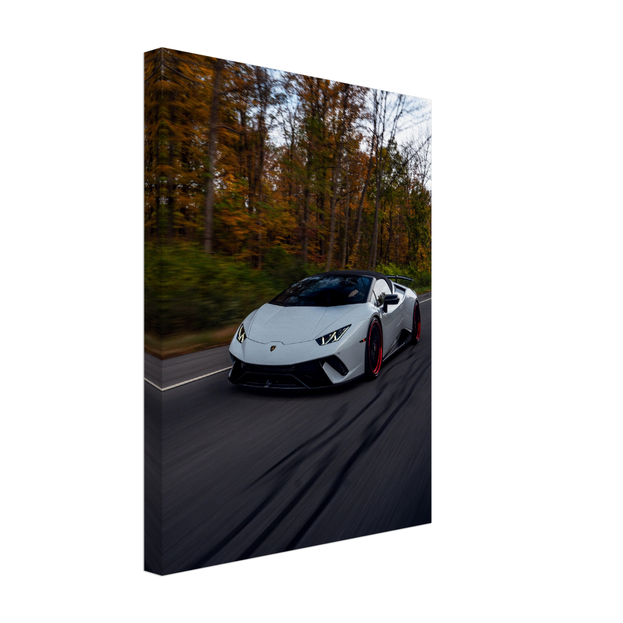 Autumnal Lamborghini Canvas Print - WallLumi Canvases
