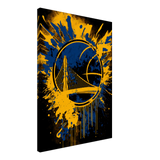 Golden State Warriors Abstract Canvas Print - WallLumi Canvases