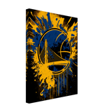 Golden State Warriors Abstract Canvas Print - WallLumi Canvases