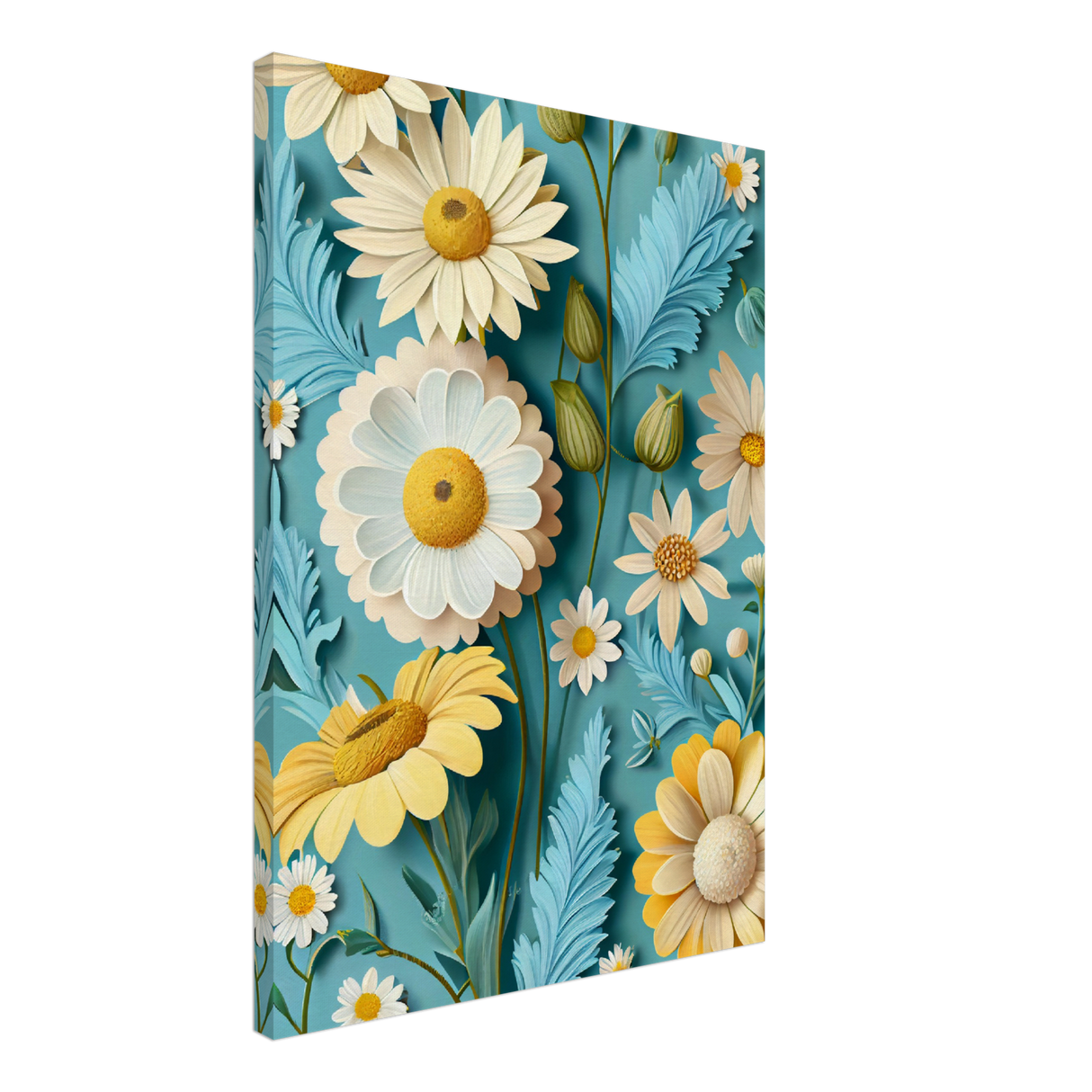 Paper Daisies Canvas Print - WallLumi Canvases