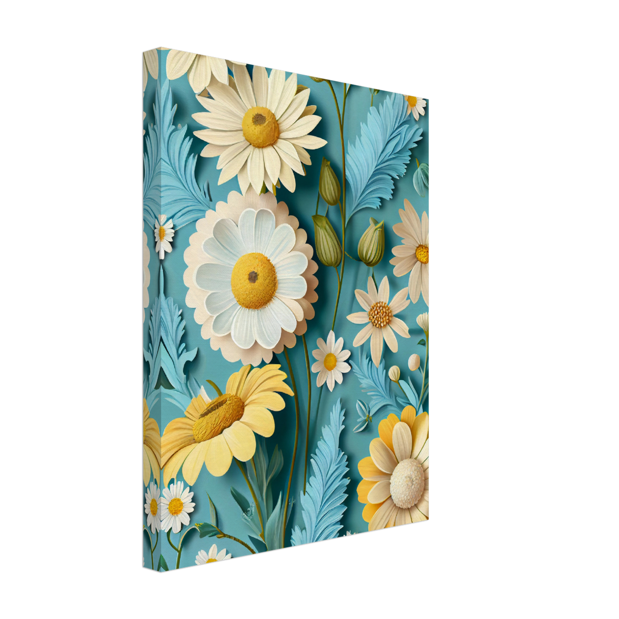 Paper Daisies Canvas Print - WallLumi Canvases