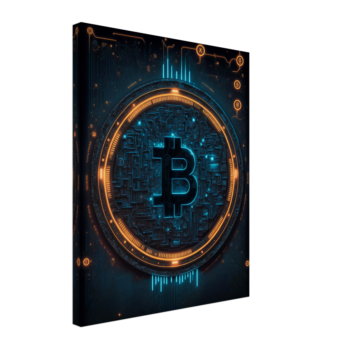 Cyber Currency BTC Canvas Print - WallLumi Canvases