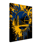 Golden State Warriors Abstract Canvas Print - WallLumi Canvases