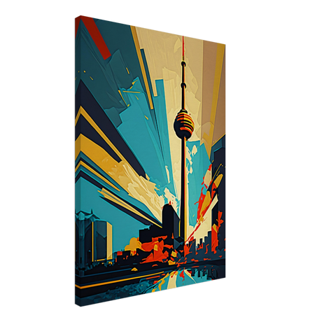 Abstract CN Tower Canvas Print - WallLumi Canvases