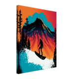 Stylized Snowboarder Canvas Print - WallLumi Canvases