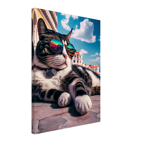 Vibin' Kitty Canvas Print - WallLumi Canvases