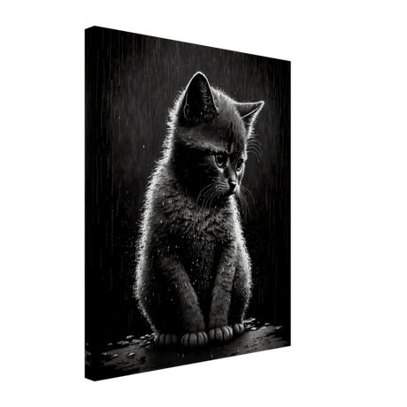 Melancholic Kitten Canvas Print - WallLumi Canvases