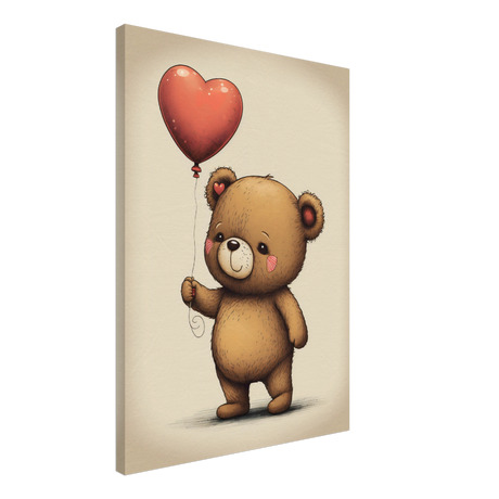 Teddy's Love Canvas Print - WallLumi Canvases
