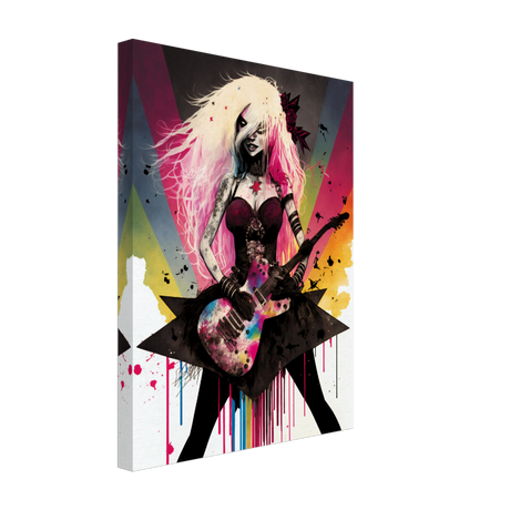 Glamorous Guitar Hero Canvas Print - WallLumi Canvases